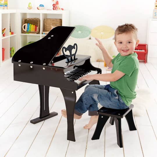 Hape Happy Grand Piano Black Wooden Musical Instrument